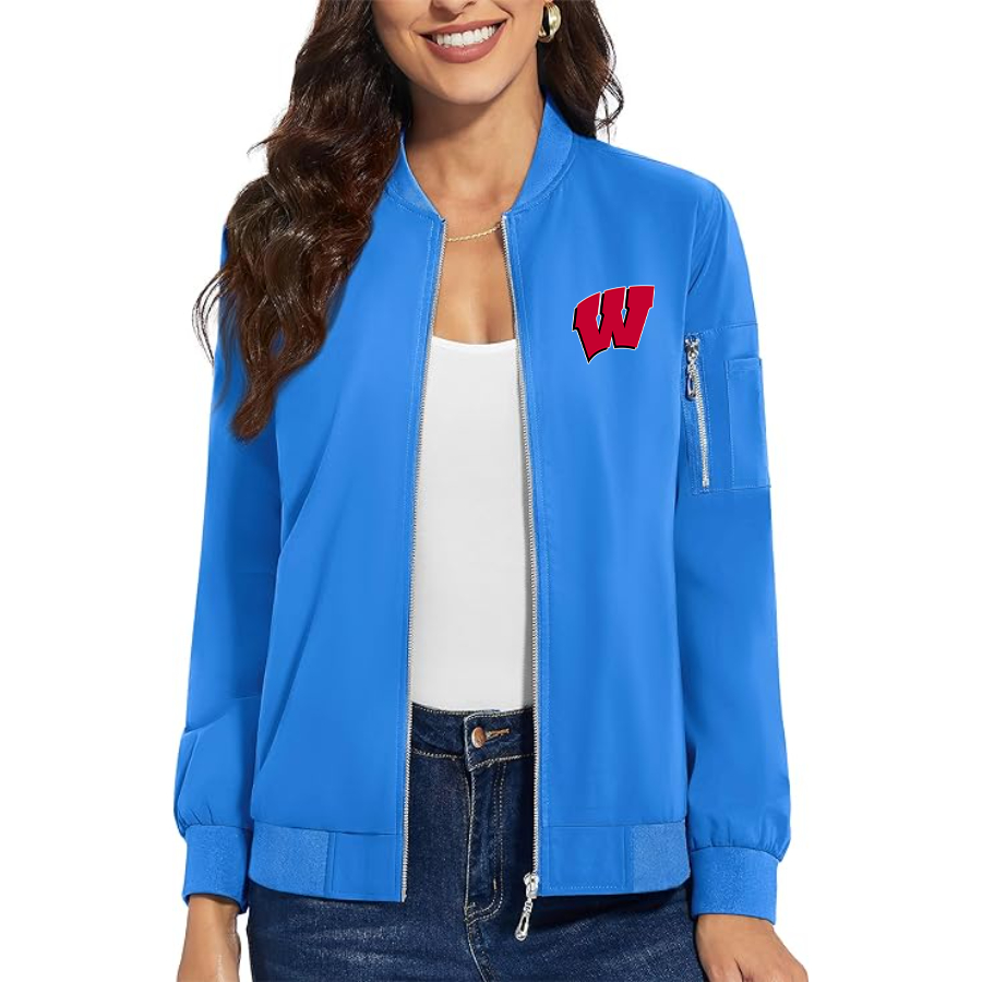 Women's Wisconsin Badgers Premium Bomber Jacket Outerwear